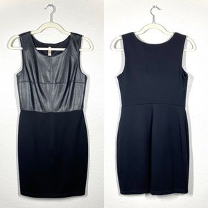 B44 DRESSED Black Faux Leather Sleeveless Body Con Mini Dress Size M